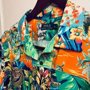 Polo Ralph Lauren pieced patch Hawaiian shirt